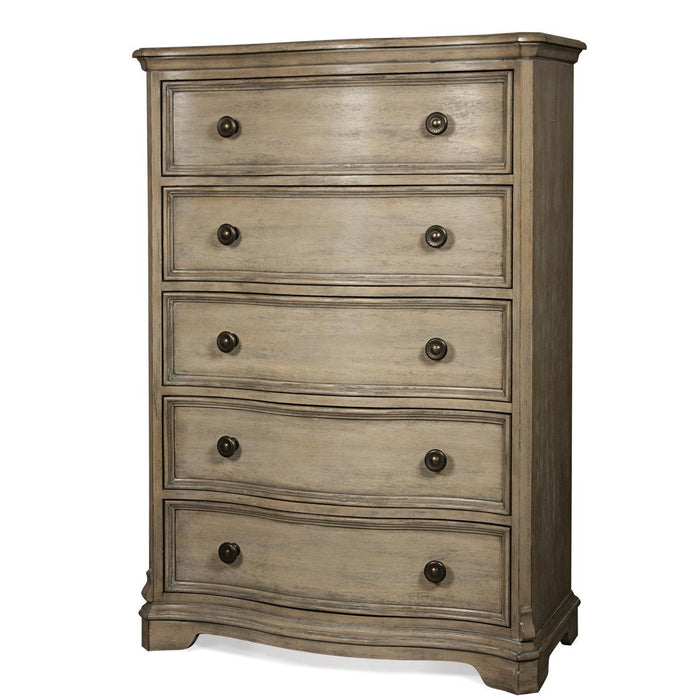 Riverside Corinne 5 Drawer Chest in Sun-Drenched Acacia
