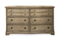 Riverside Corinne 6 Drawer Dresser in Sun-Drenched Acacia image