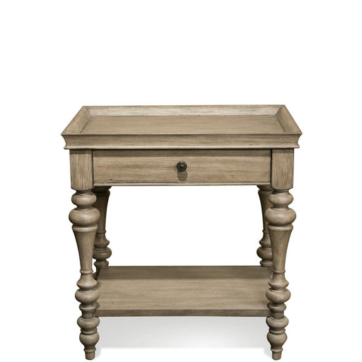 Riverside Corinne Leg Nightstand Wood Top in Sun-Drenched Acacia image