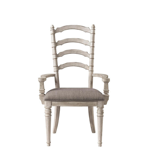 Riverside Elizabeth Upholstered Ladderback Arm Chair (Set of 2) in Smokey White image
