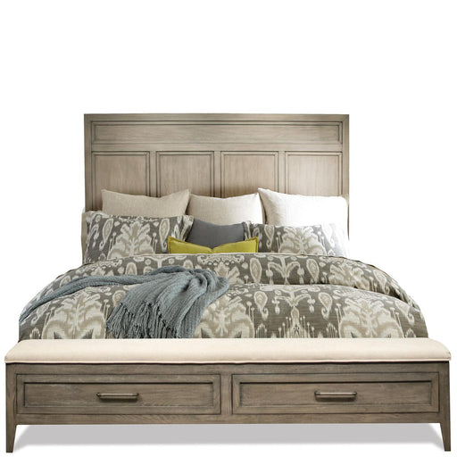 Riverside Furniture Vogue King Panel Storage Bed in Gray Wash image