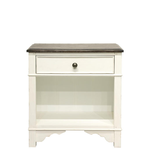 Riverside Grand Haven Nightstand in Feathered White/Rich Charcoal image