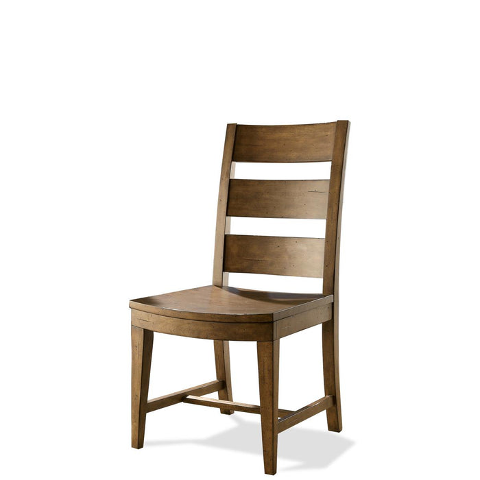 Riverside Hawthorne Wooden Seat Side Chair (Set of 2) in Barnwood