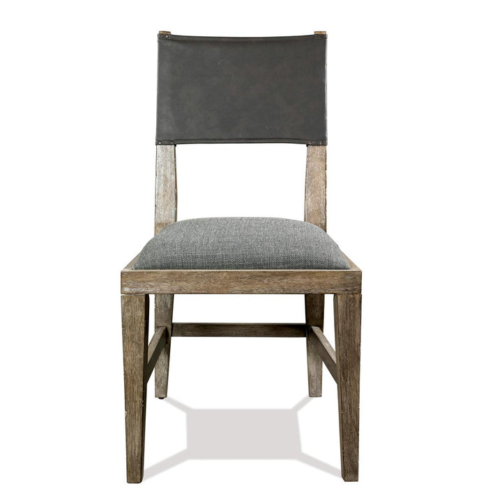 Riverside Milton Park Upholstered Seat Side Chair in Primitive Silk (Set of 2)