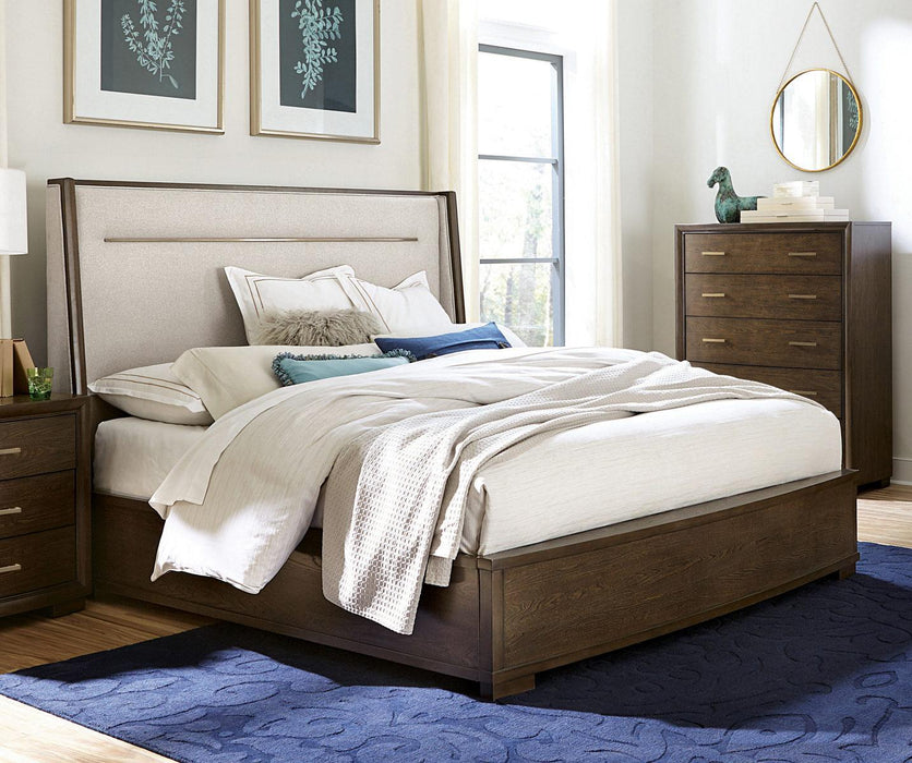 Riverside Monterey King Upholstered Bed in Mink image