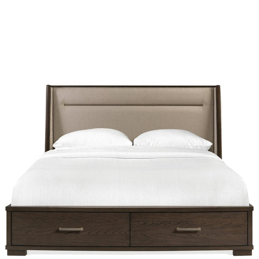 Riverside Monterey Queen Upholstered Storage Bed in Mink image