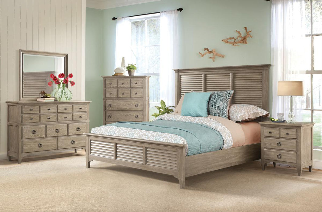 Riverside Myra Queen Louver Bed in Natural