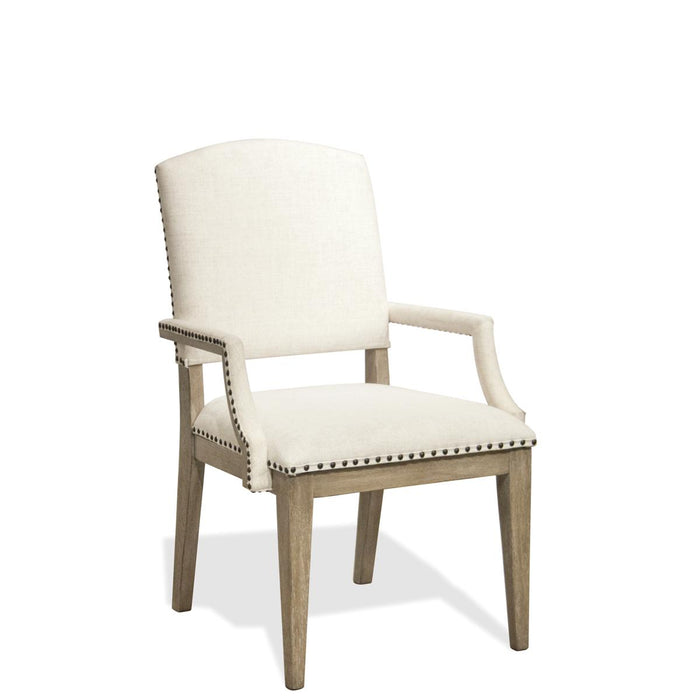 Riverside Myra Upholstered Arm Chair (Set of 2) in Natural