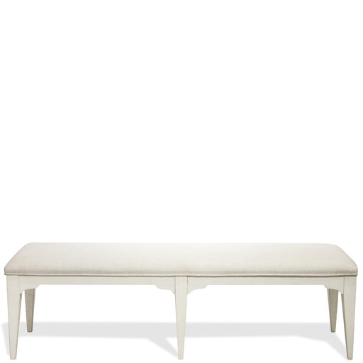 Riverside Myra Upholstered Dining Bench in Paperwhite image