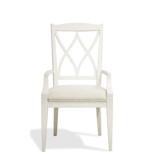 Riverside Myra XX-Back Upholstered Arm Chair (Set of 2) in Paperwhite image
