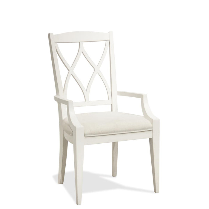 Riverside Myra XX-Back Upholstered Arm Chair (Set of 2) in Paperwhite
