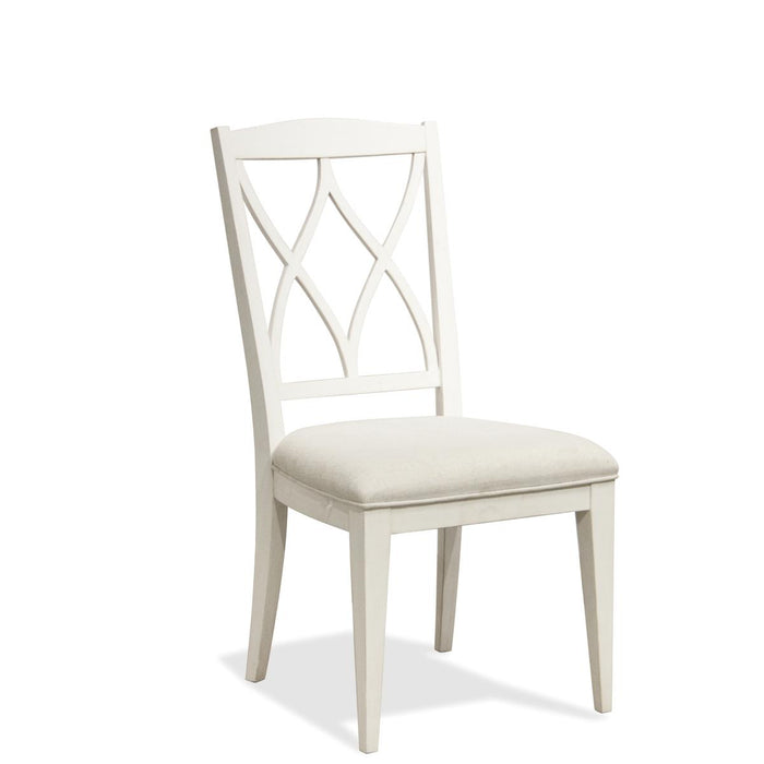 Riverside Myra XX-Back Upholstered Side Chair (Set of 2) in Paperwhite