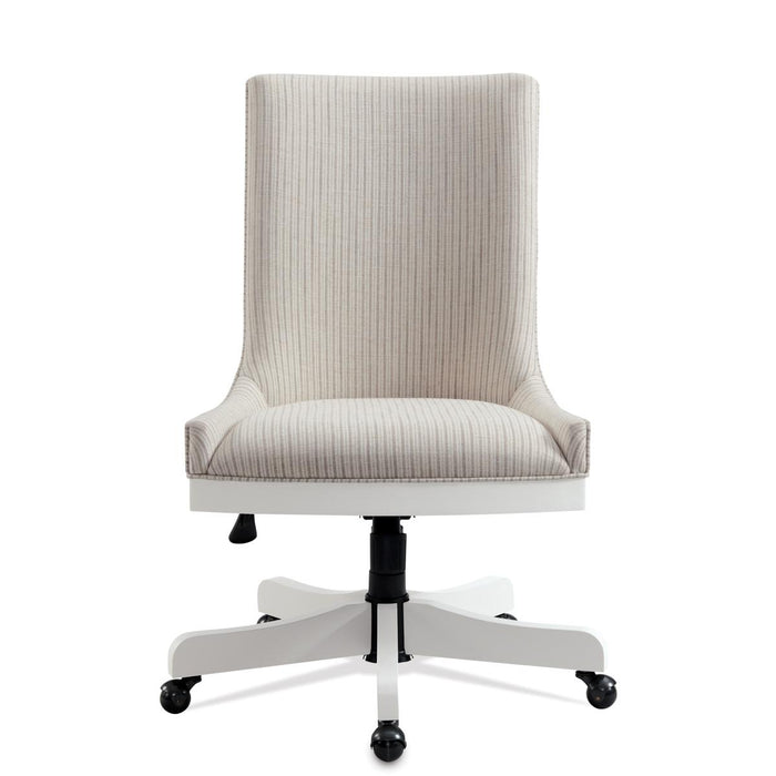 Riverside Osborne Upholstered Desk Chair in Gray Skies