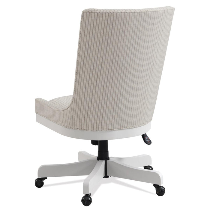 Riverside Osborne Upholstered Desk Chair in Gray Skies