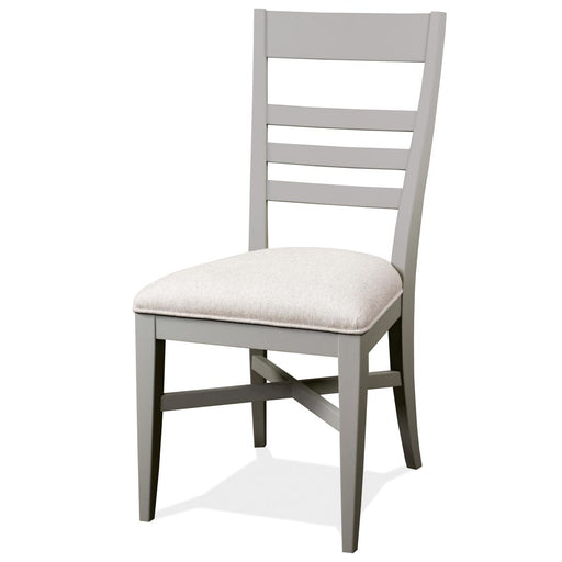 Riverside Osborne Upholstered Ladderback Side Chair in Gray Skies (Set of 2) image