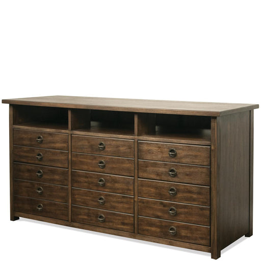 Riverside Perspectives Entertainment File Cabinet in Brushed Acacia image