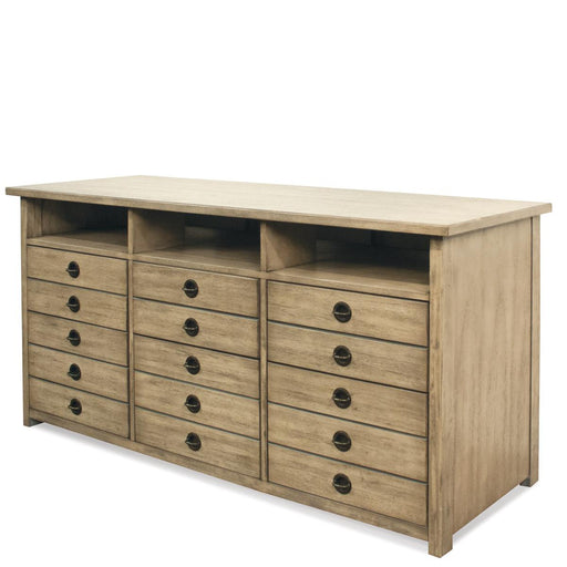 Riverside Perspectives Entertainment File Cabinet in Sun-Drenched Acacia image