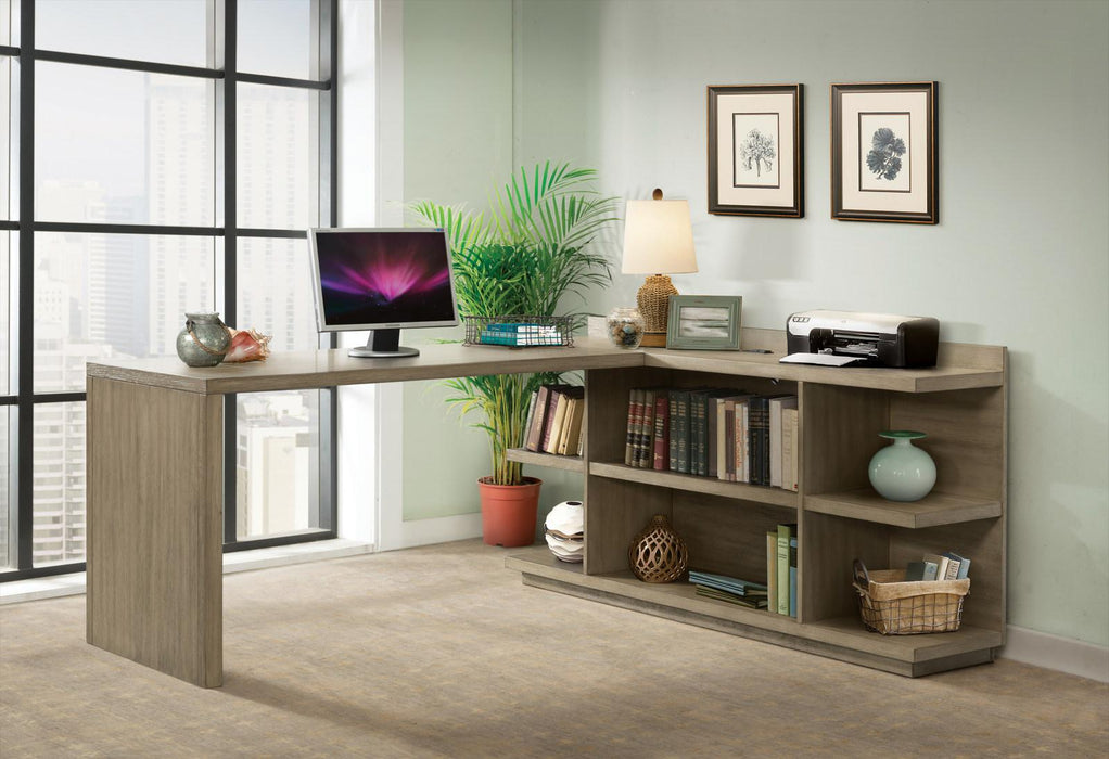 Riverside Perspectives L Desk in Sun-Drenched Acacia