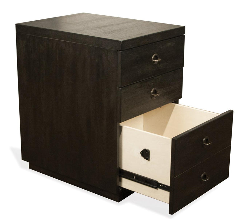 Riverside Perspectives Mobile File Cabinet in Ebonized Acacia