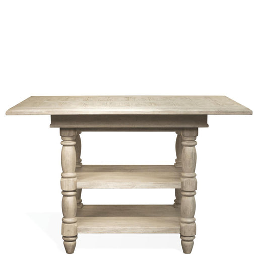 Riverside Regan Counter Height Dining Table in Farmhouse White image