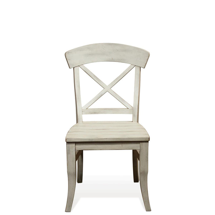 Riverside Regan X-Back Side Chair (Set of 2) in Farmhouse White image