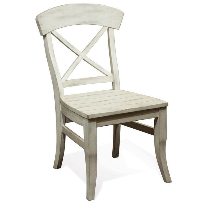 Riverside Regan X-Back Side Chair (Set of 2) in Farmhouse White