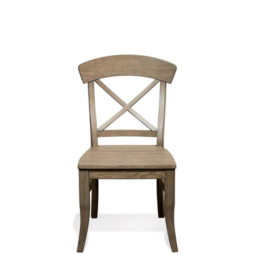 Riverside Regan X-Back Side Chair (Set of 2) in Weathered Driftwood image