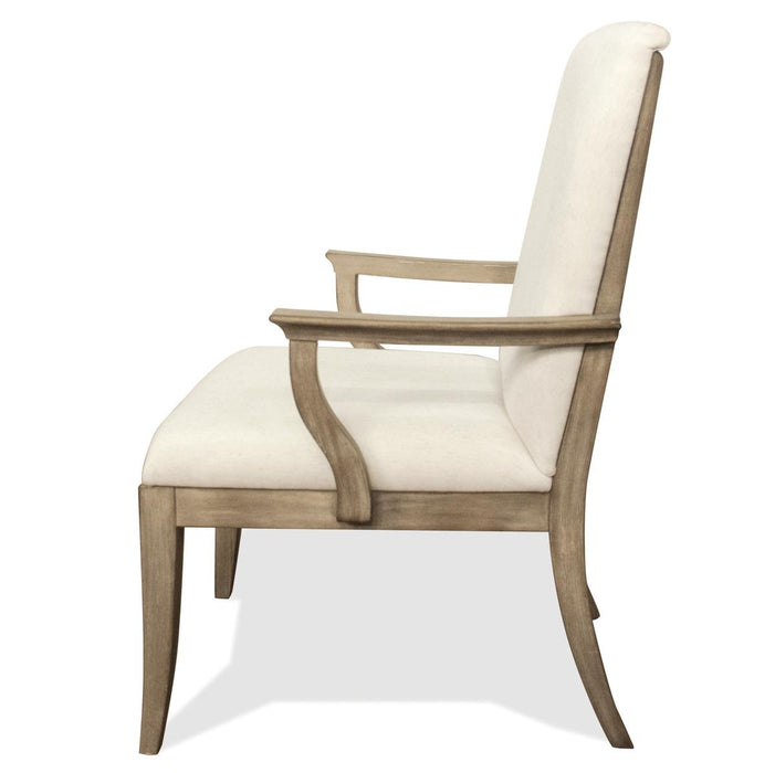 Riverside Sophie Upholstered Arm Chair in Natural (Set of 2)