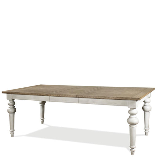 Riverside Southport Dining Table in Smokey White/Antique Oak image