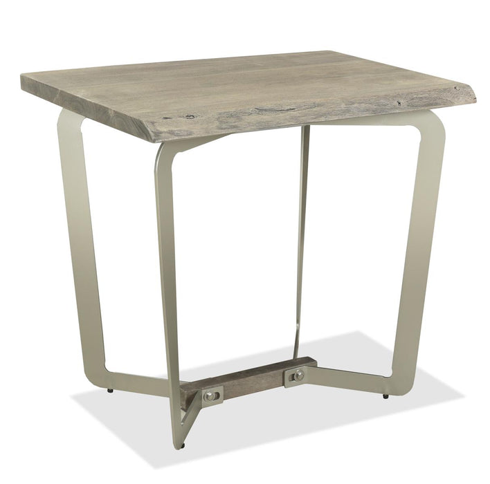 Riverside Waverly Side Table in Sandblasted Gray