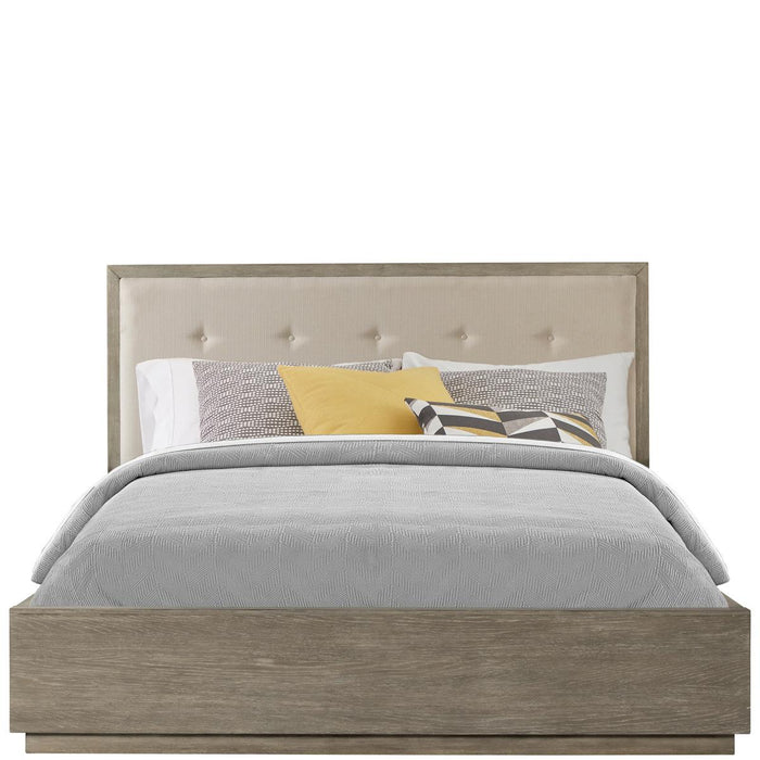 Riverside Zoey Queen Upholstered Panel Bed in Urban Gray image