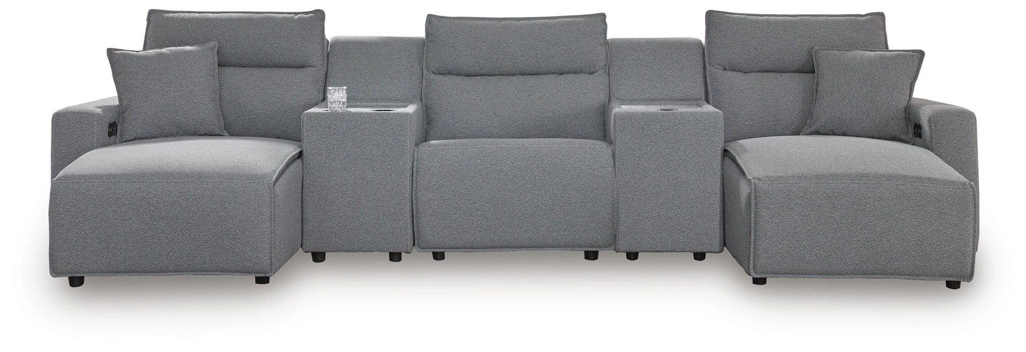 Modmax II Power Reclining Sectional with Chaise and Consoles