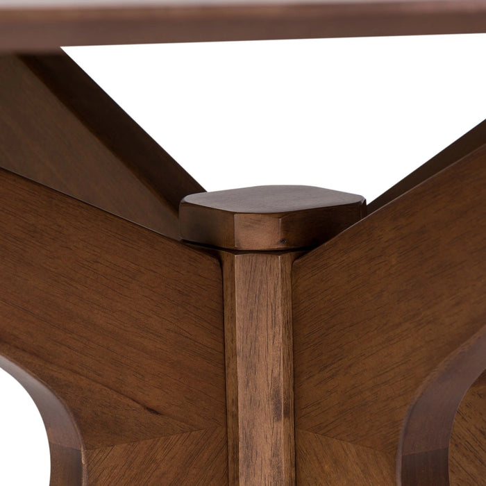 Space Saver Round Pedestal Table in Satin Walnut image