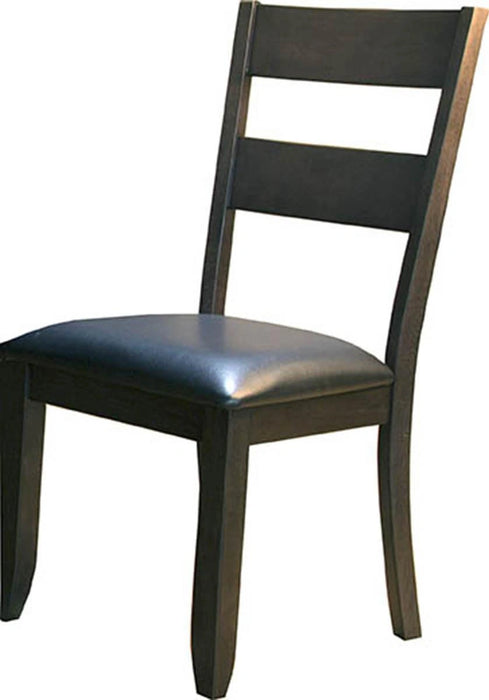 A-America Furniture Mariposa Ladderback Upholstered Side Chair in Warm Grey (Set of 2)
