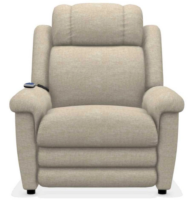 La-Z-Boy Clayton Eggshell Gold Power Lift Recliner with Massage and Heat