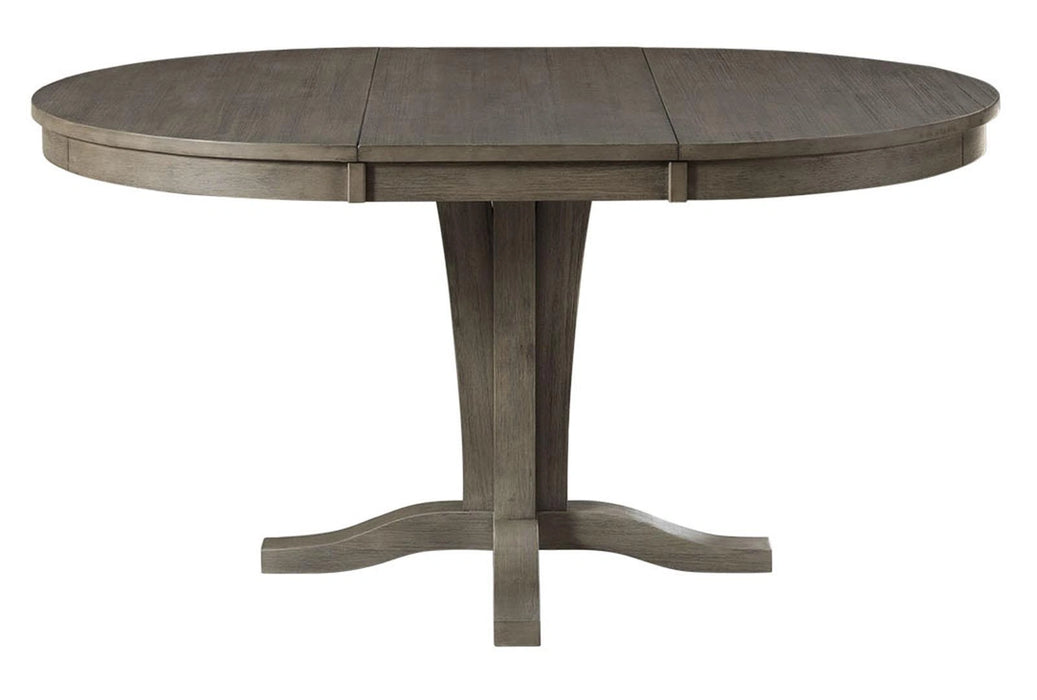 A-America Furniture Huron Pedestal Dining Table in Distressed Gray
