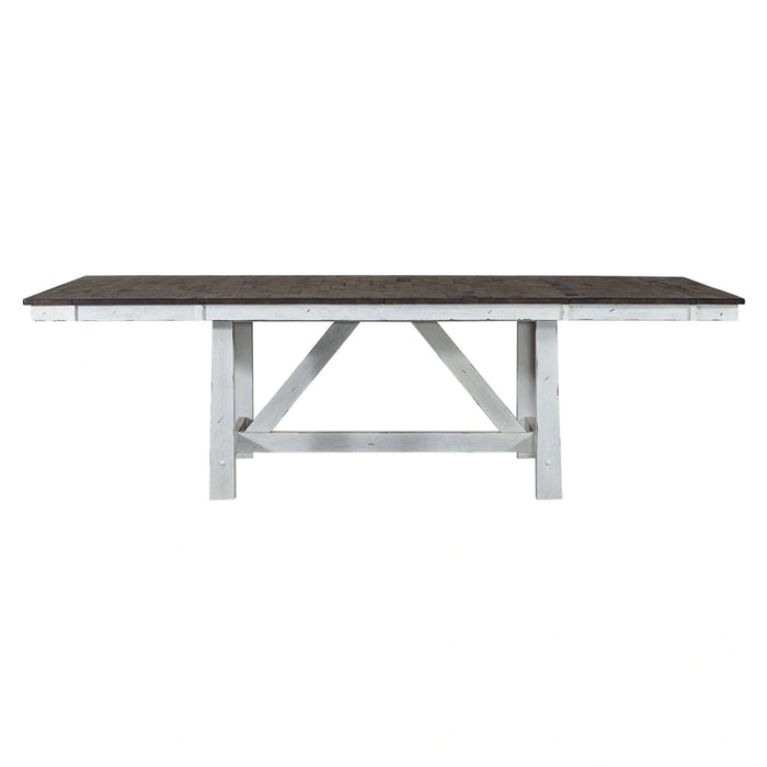 Farmhouse Trestle Table in White image