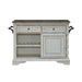 Magnolia Manor Bar Cart in Antique White & Weathered Bark EST SHIP TIME APPX 4 WEEKS image