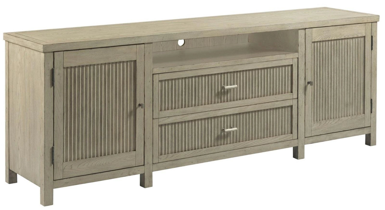 American Drew West Fork Merit Media Cabinet in Aged Taupe