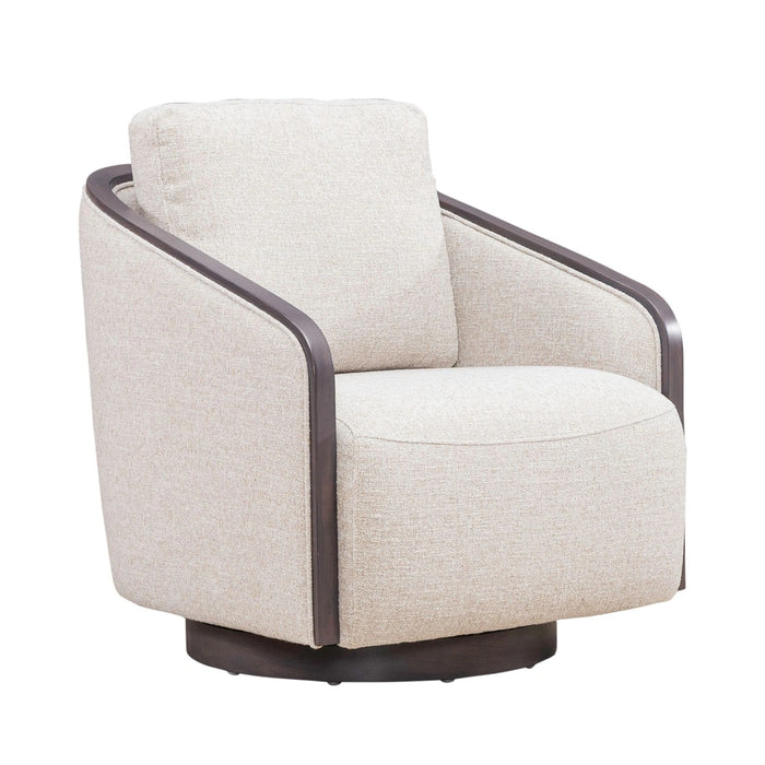 Nora Uph Swivel Accent Chair - Dark Brown image