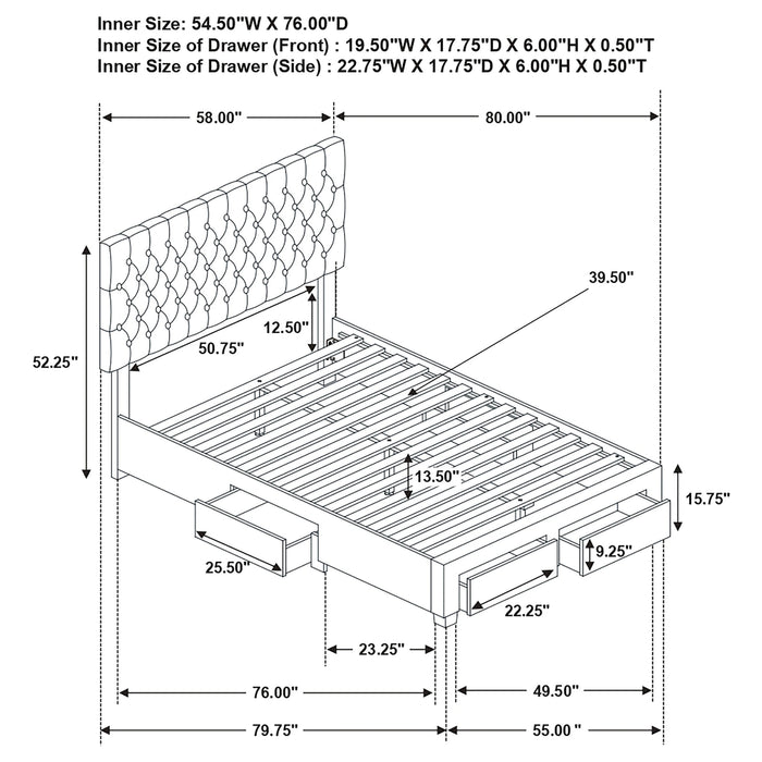 Soledad Panel Platform Storage Bed