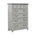 River Place 6 Drawer Chest in Riverstone White and Tobacco image