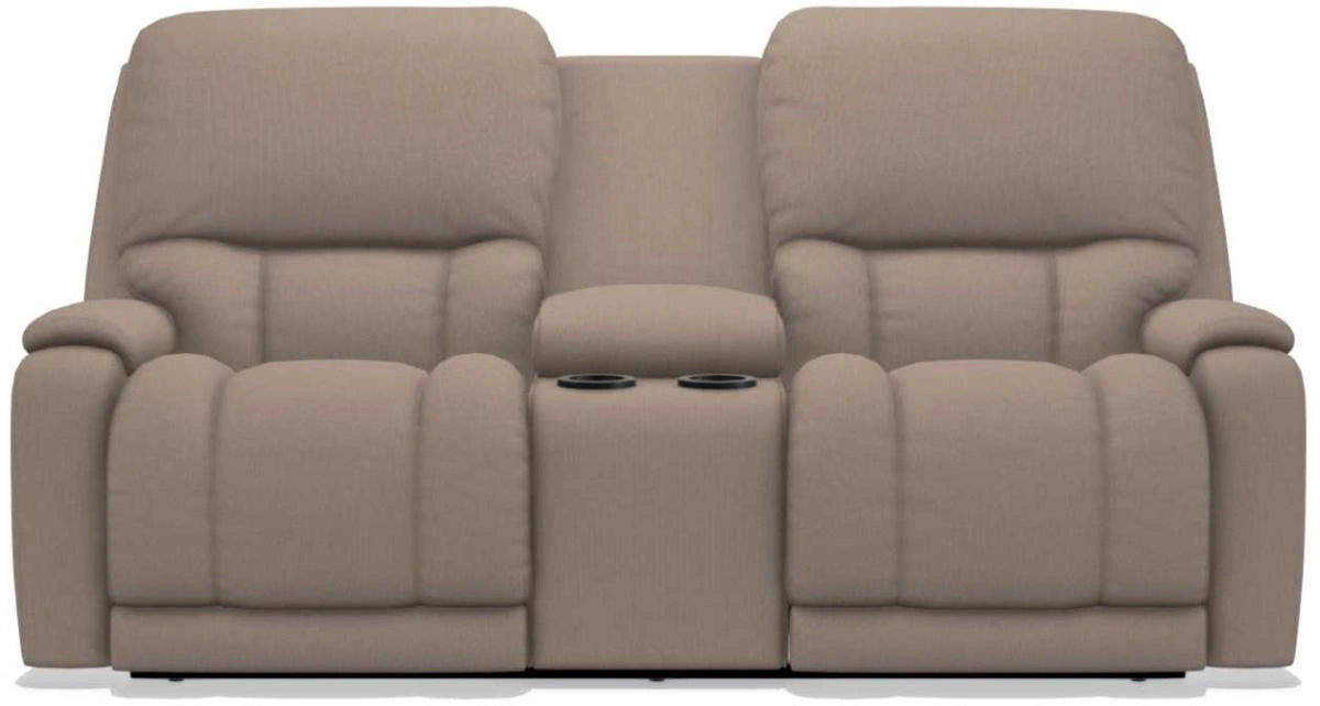 La-Z-Boy Greyson Cashmere Power Reclining Loveseat with Headrest And Console