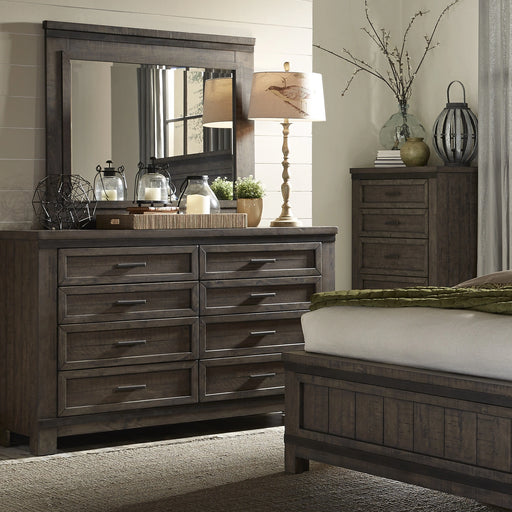 Thornwood Hills Two Sided Storage Bed, Dresser & Mirror image