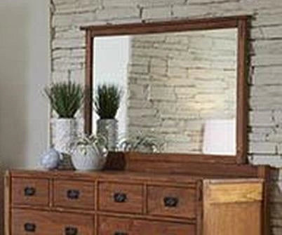 A-America Furniture Mission Hill Mirror in Harvest
