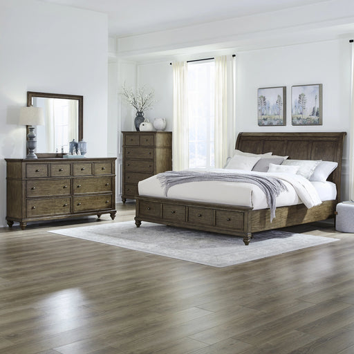 Twin Lakes King Storage Bed, Dresser & Mirror, Chest image