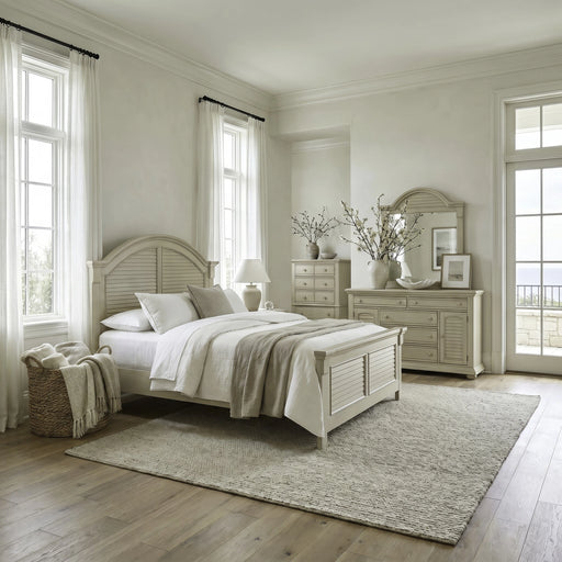 Summer House Queen Panel Bed, Dresser & Mirror, Chest image