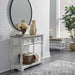 Magnolia Manor Hall Console in Antique White & Weathered Bark EST SHIP TIME APPX 4 WEEKS image