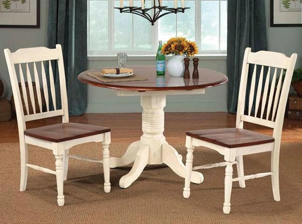 A-America British Isles Slatback Side Chair in Merlot/Buttermilk (Set of 2)