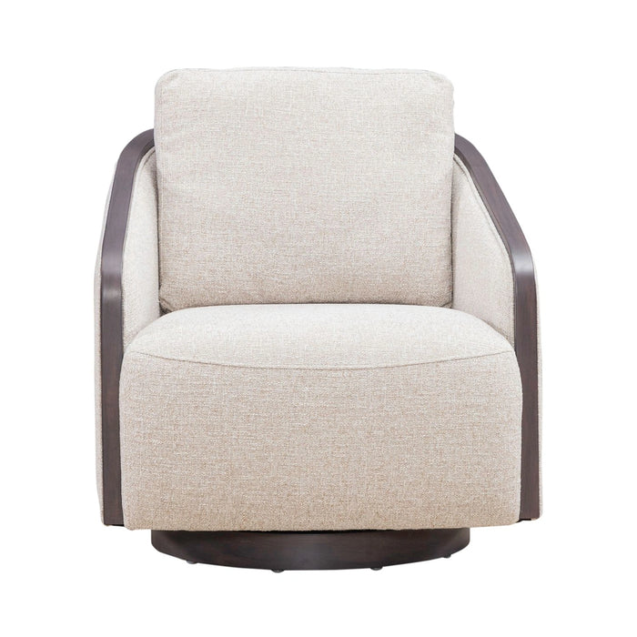 Nora Uph Swivel Accent Chair - Dark Brown image